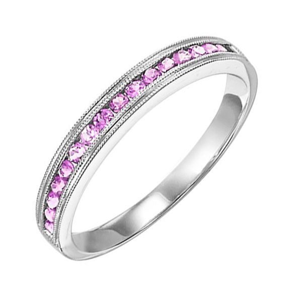 14Kt White Gold Pink Sapphire 1 3Ctw Ring For Discount