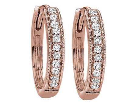 10Kt Rose Gold Diamond 1 6Ctw Earring on Sale