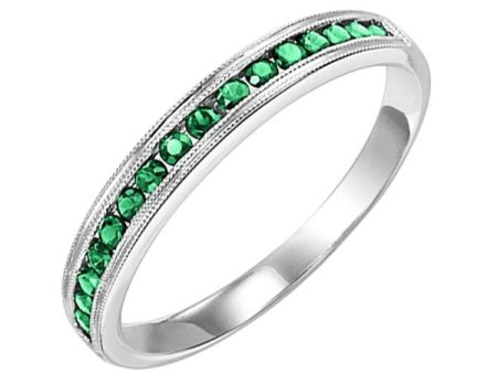 10Kt White Gold Emerald 1 3Ctw Ring on Sale