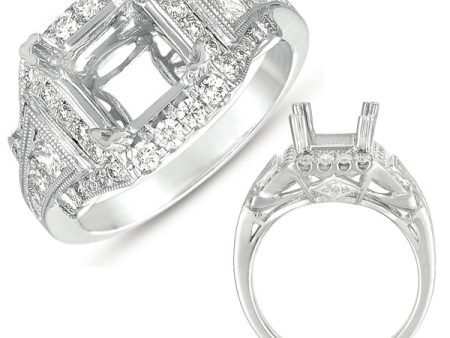 White Gold Halo Engagement Ring Online Sale