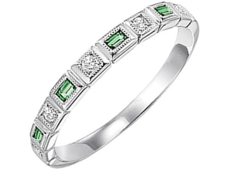 10Kt White Gold Diamond 1 10Ctw & Emerald 1 12Ctw Ring on Sale