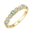 10Kt Yellow Gold Diamond 1 10Ctw & Aquamarine 1 7Ctw Ring Discount