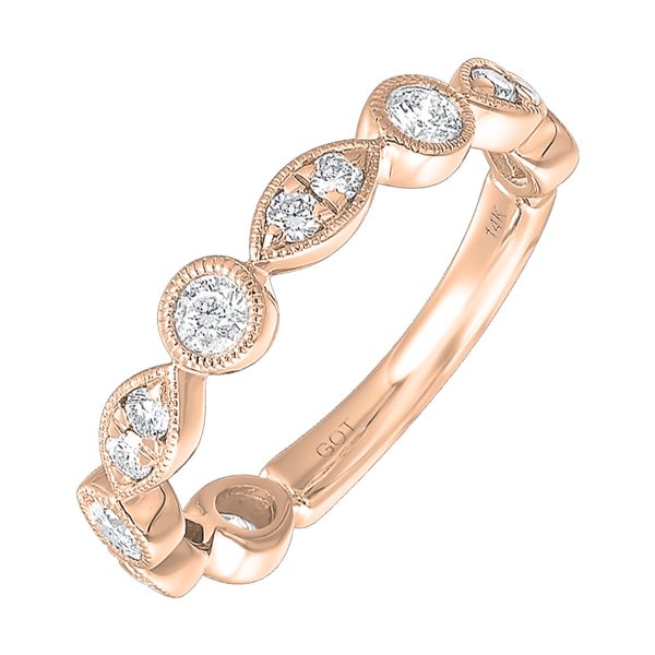 14Kt Rose Gold Diamond 5 8Ctw Ring Online now