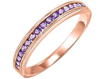 14Kt Rose Gold Amethyst 1 3Ctw Ring Discount