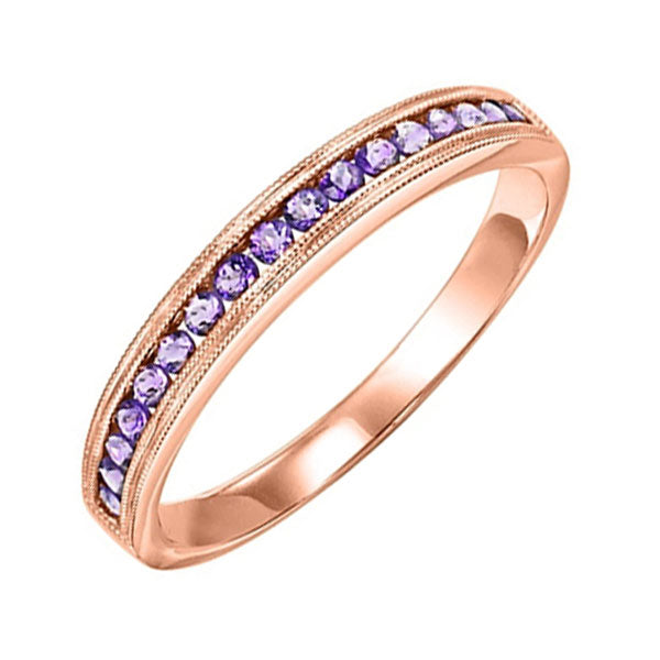 14Kt Rose Gold Amethyst 1 3Ctw Ring Discount