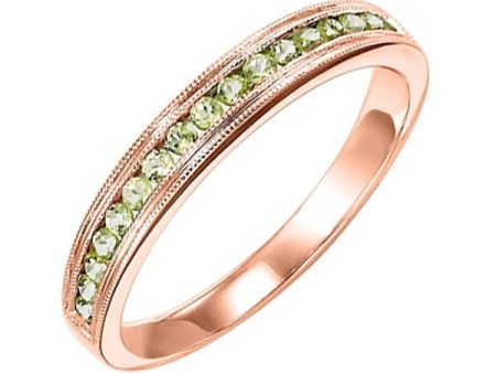 14Kt Rose Gold & Peridot 1 3Ctw Ring Online Sale