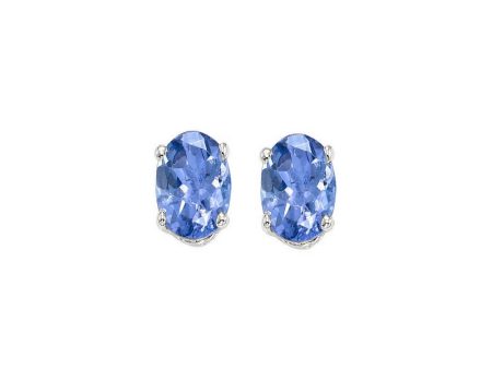 14Kt White Gold & Tanzanite 1Ctw Earring Sale