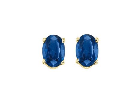 14Kt Yellow Gold & Sapphire 1Ctw Earring Sale