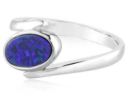 Sterling Silver Australian Opal Doublet Ring Online