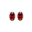 14Kt White Gold & Ruby 1Ctw Earring Fashion