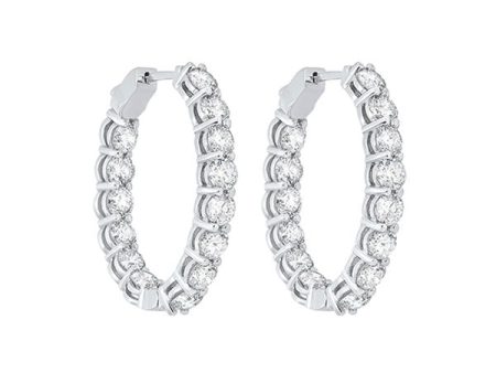 14Kt White Gold Diamond 6Ctw Earring Discount