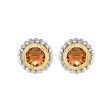 Sterling Silver & 18K Gold Popcorn Birthstone Stud Earrings Cheap