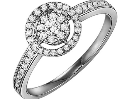 14Kt White Gold Diamond 1 4Ctw Ring Cheap