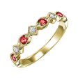 14Kt Yellow Gold Diamond 1 20Ctw & Ruby 1 6Ctw Ring For Cheap