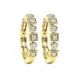 14KT Yellow Gold & Diamond Hoop Earring -  1 8 ctw Online Hot Sale