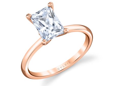 Radiant Cut Solitaire Engagement Ring - Dominique Discount