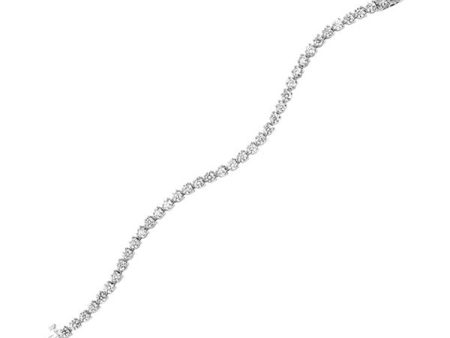 14Kt White Gold Diamond 2Ctw Bracelet Online Hot Sale