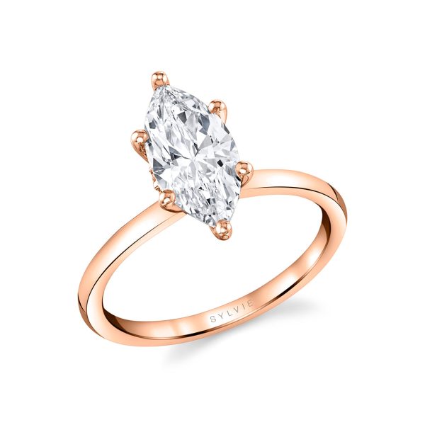 Marquise Cut Solitaire Engagement Ring - Dominique For Discount