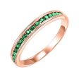 14Kt Rose Gold Emerald 1 3Ctw Ring Sale