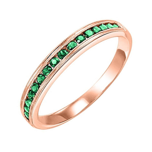 14Kt Rose Gold Emerald 1 3Ctw Ring Sale