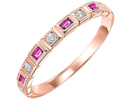 10Kt Rose Gold Diamond 1 12Ctw & Pink Sapphire 1 7Ctw Ring Online