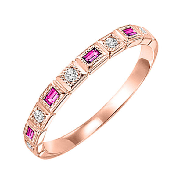 10Kt Rose Gold Diamond 1 12Ctw & Pink Sapphire 1 7Ctw Ring Online