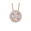 14Kt Rose Gold Diamond 1 3Ctw Pendant Online