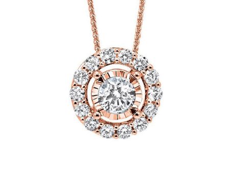 14Kt Rose Gold Diamond 1 3Ctw Pendant Online