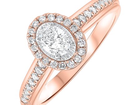 14Kt Rose Gold Diamond 1 2Ctw Ring Cheap