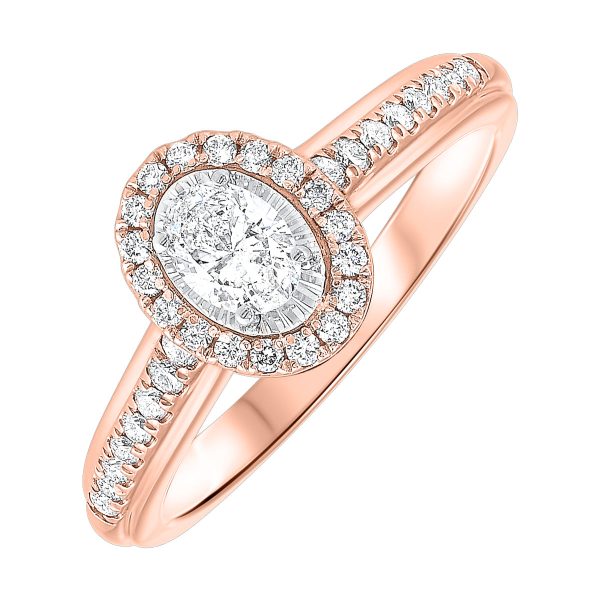 14Kt Rose Gold Diamond 1 2Ctw Ring Cheap