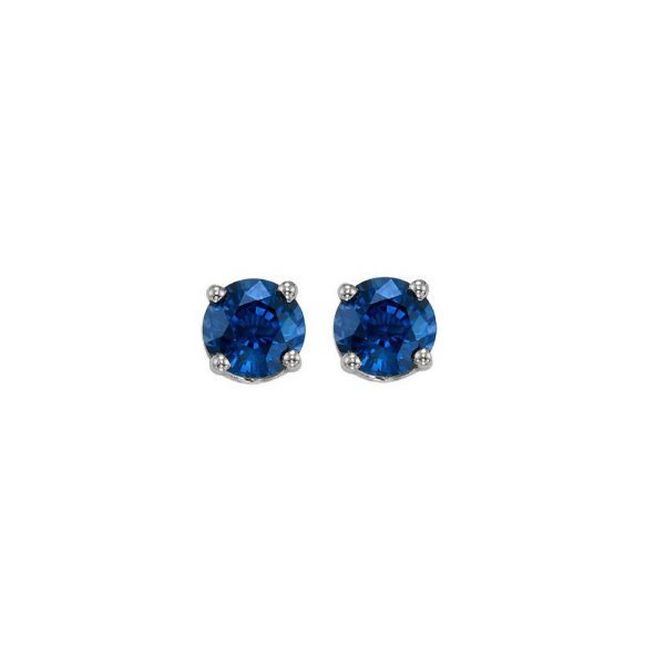 14Kt White Gold Sapphire 7 8Ctw Earring Fashion