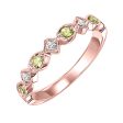 14Kt Rose Gold Diamond 1 20Ctw & Peridot 1 6Ctw Ring on Sale