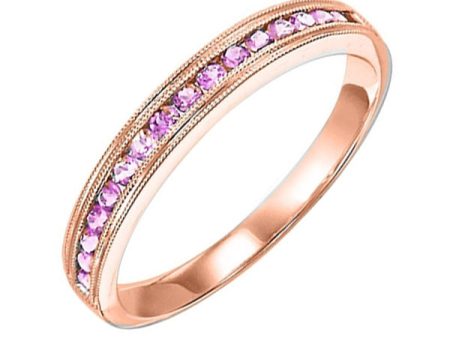 14Kt Rose Gold Pink Sapphire 1 3Ctw Ring Online Sale