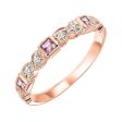 10Kt Rose Gold Diamond 1 12Ctw & Syn Alexandrite 1 7Ctw Ring Sale