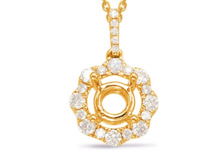 Yellow Gold Diamond Pendant For 0.75ct For Discount