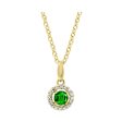 10Kt Yellow Gold Diamond 1 20Ctw & Emerald 1 5Ctw Pendant Online