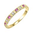 10Kt Yellow Gold Diamond 1 12Ctw & Pink Sapphire 1 7Ctw Ring Online now