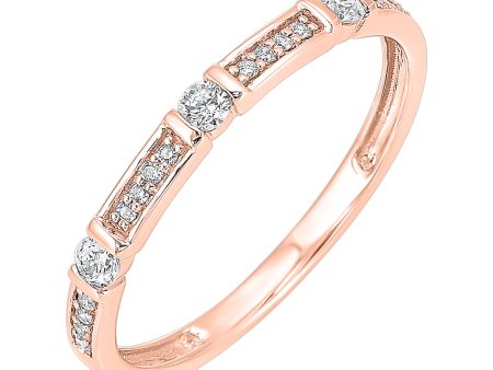 14Kt Rose Gold Diamond 1 6Ctw Ring For Cheap