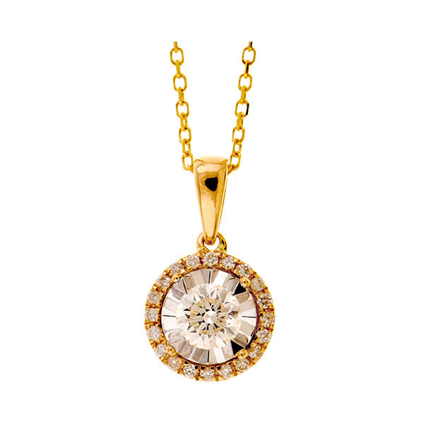 14Kt Yellow Gold Diamond 1 3Ctw Pendant Online