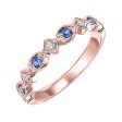 14Kt Rose Gold Diamond 1 20Ctw & Sapphire 1 6Ctw Ring Cheap