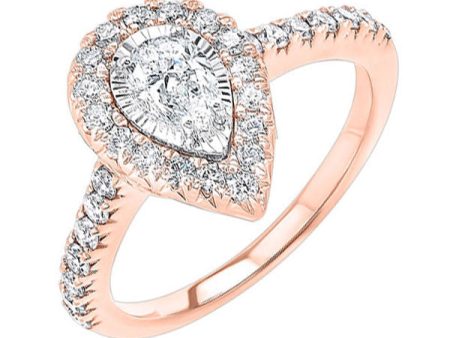 14Kt Rose Gold Diamond 3 4Ctw Ring Fashion