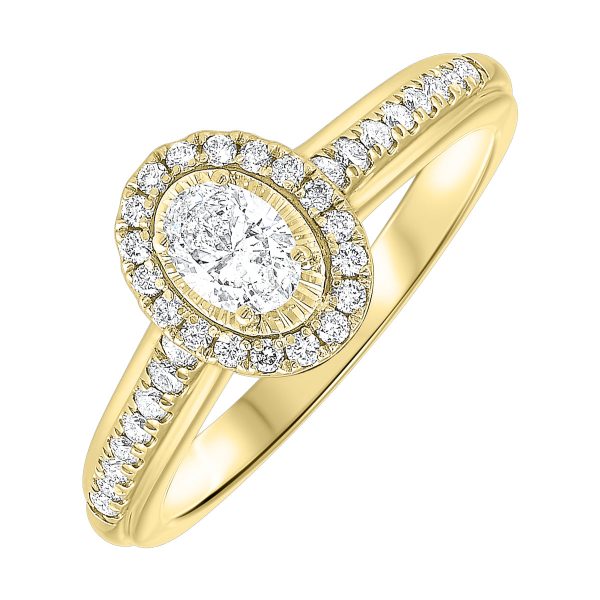 14Kt Yellow Gold Diamond 1 2Ctw Ring Cheap