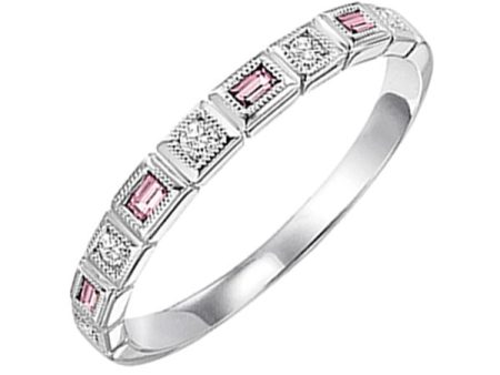 10Kt White Gold Diamond 1 10Ctw & Pink Tourmaline 1 7Ctw Ring For Cheap