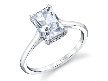 Radiant Cut Solitaire Hidden Halo Engagement Ring - Carter Online Sale