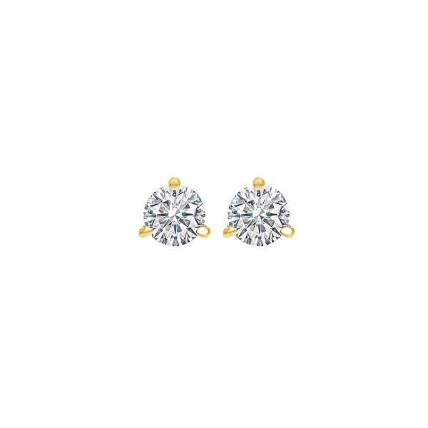 14Kt Yellow Gold Diamond 1 7Ctw Earring on Sale