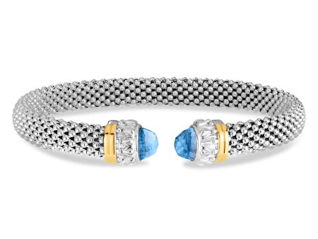 Blue Topaz Popcorn Cuff on Sale