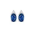 14Kt White Gold Diamond 1 20Ctw & Sapphire 5 8Ctw Earring on Sale