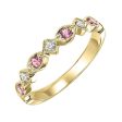 14Kt Yellow Gold Diamond 1 20Ctw & Syn Alexandrite 1 6Ctw Ring Sale