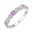 14Kt White Gold Diamond 1 10Ctw & Pink Sapphire 1 5Ctw Ring Sale