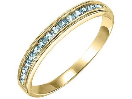 10Kt Yellow Gold Aquamarine 1 3Ctw Ring Cheap